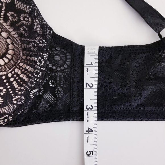 ADRIENNE VITTADINI STUDIO BLACK LACE BRA - Picture 14 of 16